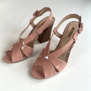 LOUISE ET CIE Lo-Kalee Piccadilly Pink Block Heel Size 9.5